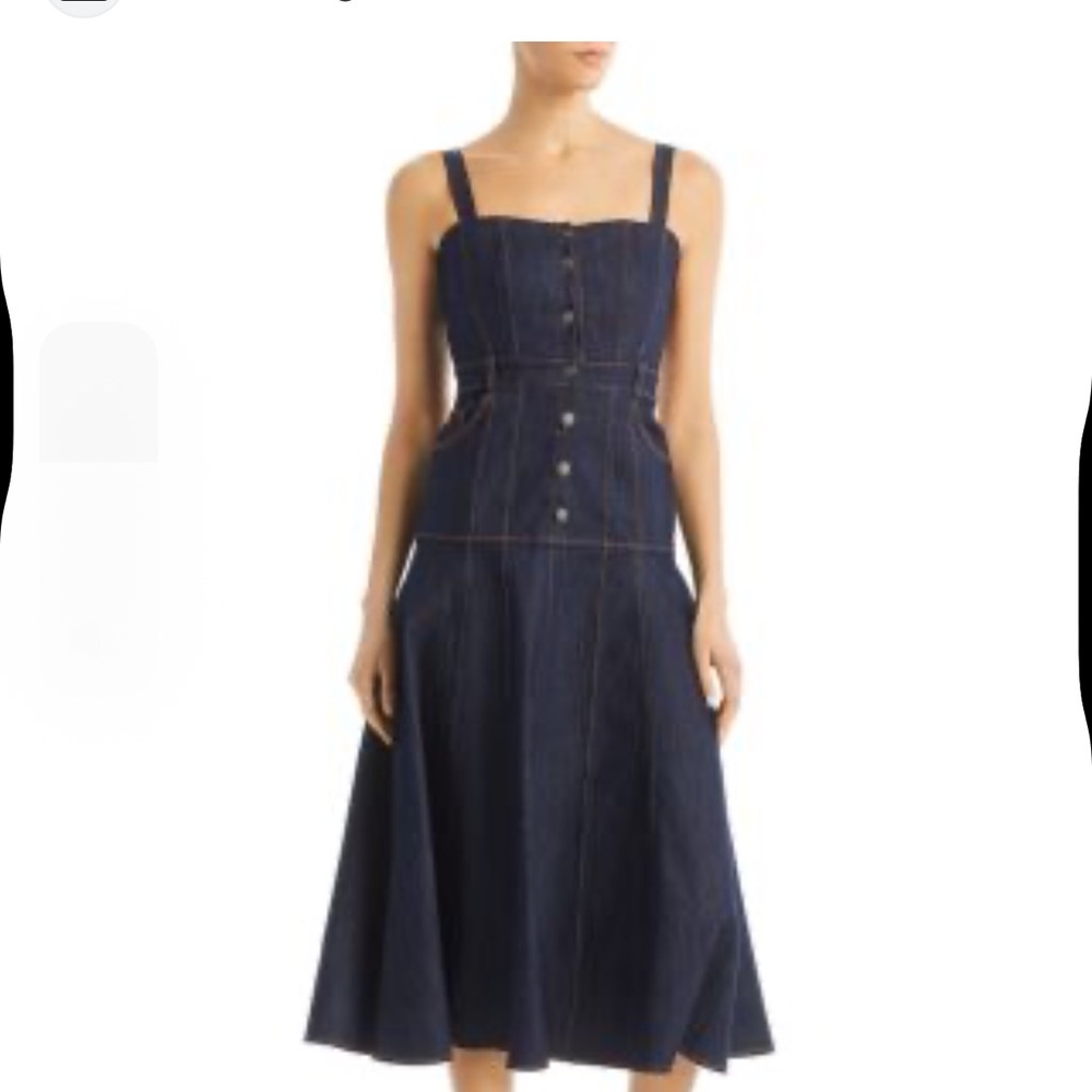 Elegant Dark Blue Denim Dress